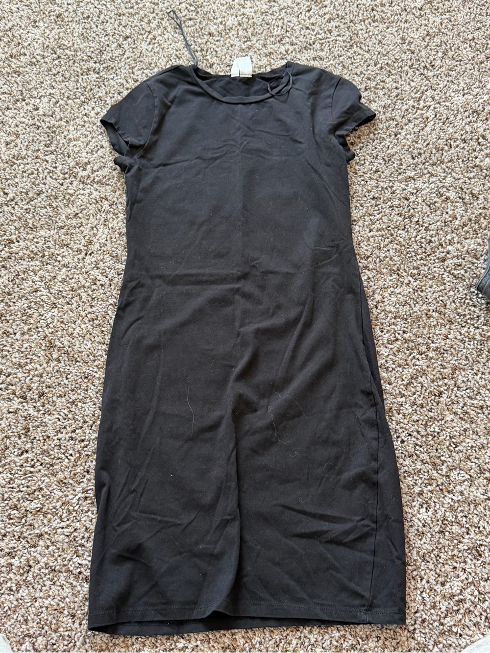 H&M Black Short-Sleeve Bodycon Dress